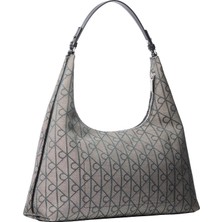 Calvin Klein Siyah Kadın Omuz Çantası Emblem Jacquard Shoulder Bag