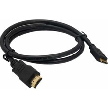Emay Center Mini HDMI To HDMI Görüntü ve Ses Aktarım Kablosu 1.5 Metre Siyah