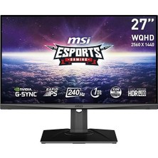 MSI Msı Optix MAG274QRX 27" 1 Ms 2k Pivot IPS 240 Hz Oyuncu Monitörü - Outlet