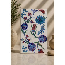 Armada Çini 25x40 Cm SP 405 Desenli İznik Çini Karo Lale Karanfil