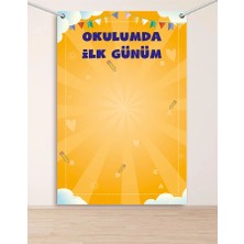 heptex Okulumda Ilk Günüm Hatıra Fotoğraf Panosu Branda 160X200