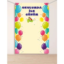 heptex Okulumda Ilk Günüm Hatıra Fotoğraf Panosu Branda 160X200
