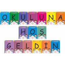 heptex Okuluna Hoşgeldin Karton Bayrak 16 Adet A5
