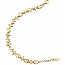 Balenbi Jewelry 14K Gold Paslanmaz Kadın Bileklik Şık Zarif Tasarım 1244