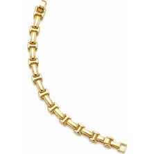 Balenbi Jewelry 14K Gold Paslanmaz Çelik Geometrik Zincir Kadın Bileklik 1243