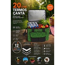 Gogidigo Aradığın o Premium Kalite 20 Litre Piknik Termos Çanta Termal Çanta 35*24*24 cm