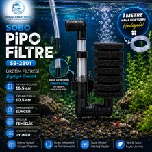 Sobo Obo Pipo Filtre - Üretim Filtresi - Biyolojik Temizlik - 1 Metre Hava Hortumu Hediye - 16,5 x 10,5 Cm. - Temizlenebilir Sünger - SB-2801