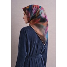 Armine Twill Ipek Eşarp Siyah, Fuşya, Petrol Yeşil