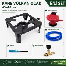 Toptancı Amca Volkan Büyük Boy Profil Demir Döküm Tüplü Yer Ocak Canavar Aşçı Ocağı Yüksek Alevli Ister Büyük Tüp Istek Piknik Tüpünde Kullan