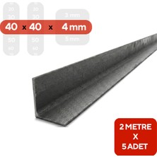 MM DEMİR MARKET mm Demir Market 40X40X4 mm Köşebent Demir 2 Metre – Bahçe Çiti ve Dış Mekân Çevreleme Için | 5, 10 ve 15 Adet Seçenekli