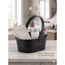Bauer Tools Kulplu Modern Siyah Metal Havluluk ve Banyo Organizeri