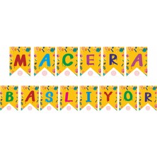 heptex Macera Başlıyor Karton Bayrak 14 Adet A5
