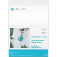 Silhouette Yazdırılabilir Isı ile Büzülen Plastik Levhalar (6 Adet Beyaz)