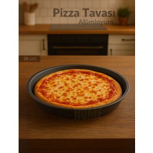 Jet's Home Pizza Tavası Alüminyum Pizza Tepsisi Yapışmaz Lahmacun Pide Tavası 28 cm