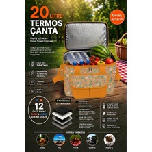 Gogidigo Aradığın o Premium Kalite 20 Litre Piknik Termos Çanta Termal Çanta 35*24*24 cm