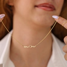 Hom Silver Jewelry 925 Ayar Gümüş Kişiye Özel Harfli Minimal Kalp Tasarımlı Kadın Kolye HSJ0248