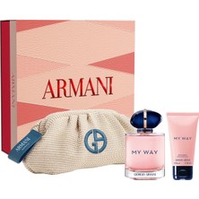 Armani My Way Edp 90ML + Duş Jeli + Çantalı Kadın Parfüm Seti