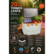 Gogidigo Aradığın o Premium Kalite 20 Litre Piknik Termos Çanta Termal Çanta 35*24*24 cm