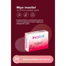 İnostrol Miyo Inositol D-Kiro Inositol (40:1) Folik Asit İçeren 20 Vegan Kapsül Takviye Edici Gıda