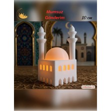 Filkorium3D 3D Tasarım Cami Figürlü Dekoratif Gece Lambası & Biblo - 10 cm (Ramazan Hediyesi) - Plastik - Mumsuz