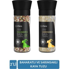 Efsina Baharatlı ve Sarımsaklı Kaya Tuzu 2'li Set