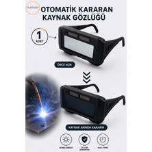 Nublado Otomatik Kararan Kaynak Gözlüğü DIN11 Solar Panel Uv/ır DIN16 Korumalı Elektrot Mıg Mag Tıg Uyumlu Ayarlanabilir Saplı Lastikli Darbeye Dayanıklı Kaynakçı Gözlüğü