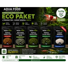 Aqua Food Eco Karides Yem Paketi 125 G | 4 Premium Yem + 25 G Shrimp Mineral Hediyeli