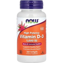 Now Foods Vitamin D3 1,000 Iu 360 Softgels