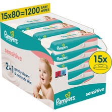 Prima Pampers Sensitive Hassas Islak Bebek Havlusu 80X15 Adet (1200 Yaprak) Yenidoğandan Itibaren