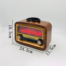 Teknotimer Şömine Alevi Efektli USB / Tf Kart / Aux Girişi - Bluetooth Hoparlör  1800MAH - Fm Radyo Nostaljik Radyo