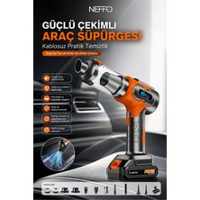 Neffo 20000PA Kablosuz Araç Süpürgesi Üfleme Vakum 2'si 1 Arada 100000 Rpm Şarjlı El Süpürgesi Hepa Filtre