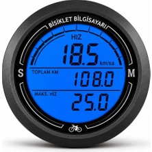 UmoTech Bisiklet Yol Bilgisayarı Kablolu Hız ve Mesafe Ölçer Aydınlatmalı LCD Ekran Su Geçirmez