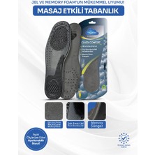 Tabanex Classy Comfort Masaj Etkili Jel Tabanlık, Memory Sünger, Darbe Emici ve Kesilebilir - Erkek