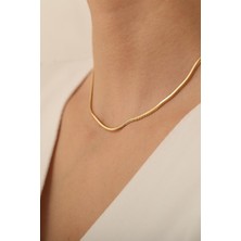 Bayar Gold 14 Ayar Altın Orta Kalın Balık Sırtı Kolye 2 mm