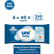 Uni Baby Atopy & Extra Sensitive Atopik Ciltlere Özel Islak Mendil 6X40 240 Yaprak