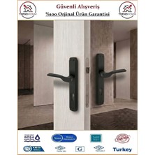 Trendhomm Sedir Aynalı - Mat Siyah - Yale Dış Çelik Kapı Kolu