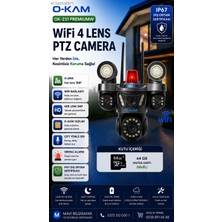 O-KAM OK-231 Premium 4 Lens WiFi PTZ Güvenlik Kamerası