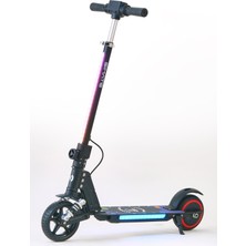 SIMATE Elektrikli Çocuk Scooter - 130W, LED Işıklı, Amortisörlü (Dizlik ve Dirseklik Hediyeli)