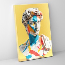 Popcas Neoklasik Pop Sanat Klasik Incelik ve Pop Art Stili ile Dekorasyon Kanvas Duvar Tablosu