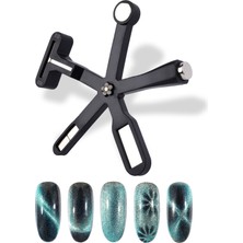 Aba Nails 6’sı Bir Arada Çok Fonksiyonlu Kedi Gözü Oje Mıknatısı Cat Eye Magnet Siyah MLTCAT003