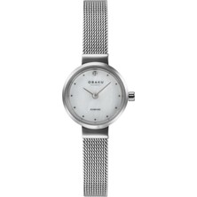 Obaku Denmark V313LXCWMC Quartz Çelik Hasır Gri 20 mm Kadın Kol Saati