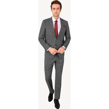Ysf Erkek Gri Regular Fit Takım Elbise