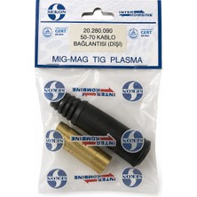 Sekon 50-70 Dinse Dişi Kablo Soketi Mıg Mag Tıg Plazma Kaynak Kablo Bağlantısı 20.280.090