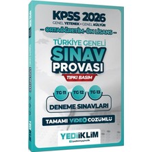 Akm Kitap 2026 Kpss Ortaöğretim Ön Lisans Gy Gk Türkiye Geneli Sınav Provası Tıpkı Basım 11-12-13 Deneme Yediiklim