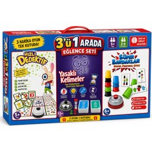 Maketçiniz 3 Lü Eğitici Öğretici Eğlenceli Kutulu Zeka Oyunları Dedektif-Bardaklar-Yasaklı Kelimeler Tek Kutuda