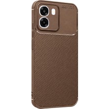 Eco Port Oppo Oppo A6T 5g Auto Focus Karbon Kapak - Kahverengi