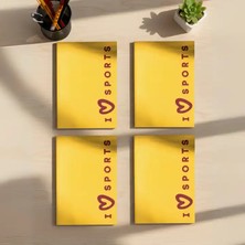 Be Online Taraftar Sport Collection - Esnek Kapak Çizgili 4\'lü Defter Seti 160 Sayfa Not Defteri