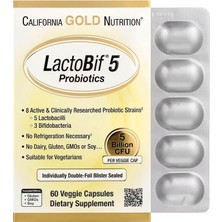 California Gold Nutrition Lactobif Probiyotik 5 Milyar Cfu 60 Bitkisel Kapsül
