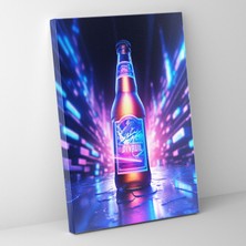 Popcas Bira Temalı Bira Bardağı Tasarımı Dekoratif Kanvas Tablo