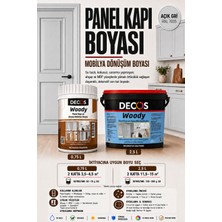 Decos Woody - Renkli Panel Kapı ve Dönüşüm Boyası | Su Bazlı Kokusuz | Mutfak Dolabı, Ahşap, Mdf Yüzeylere